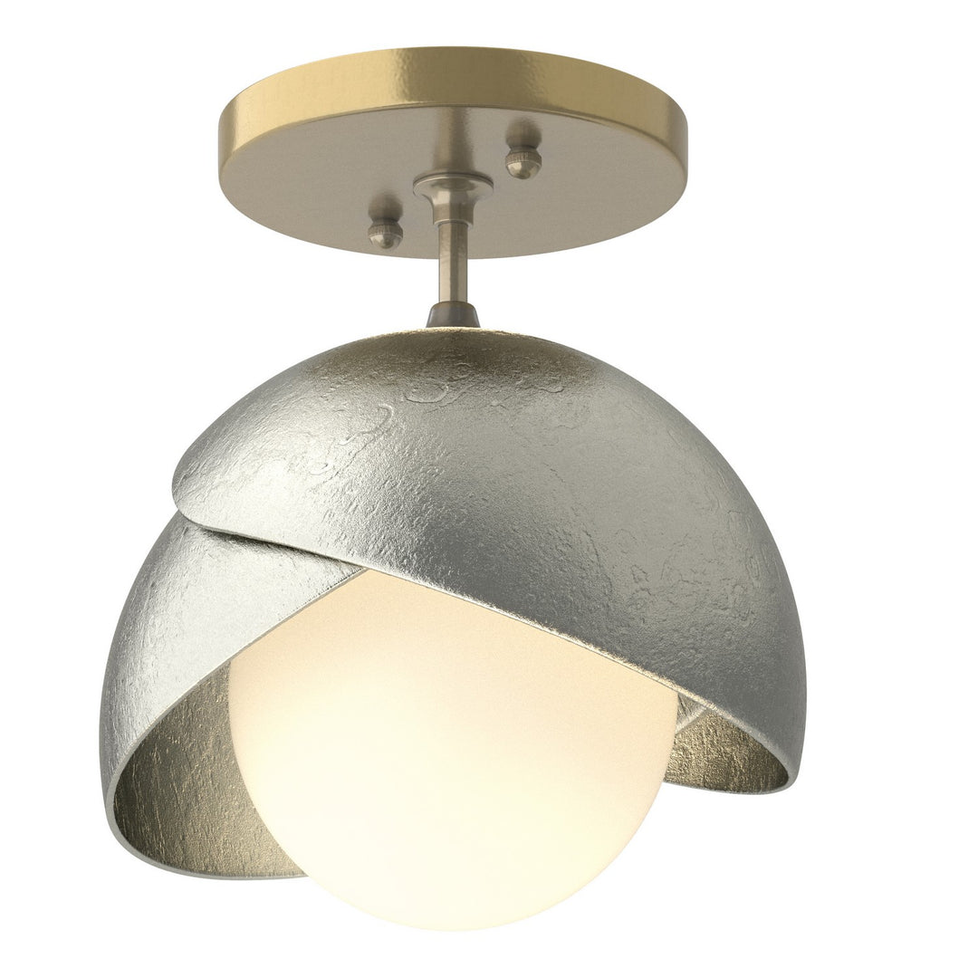 Hubbardton Forge Canada - 121377-SKT-86-85-GG0711 - One Light Semi-Flush Mount - Brooklyn - Modern Brass