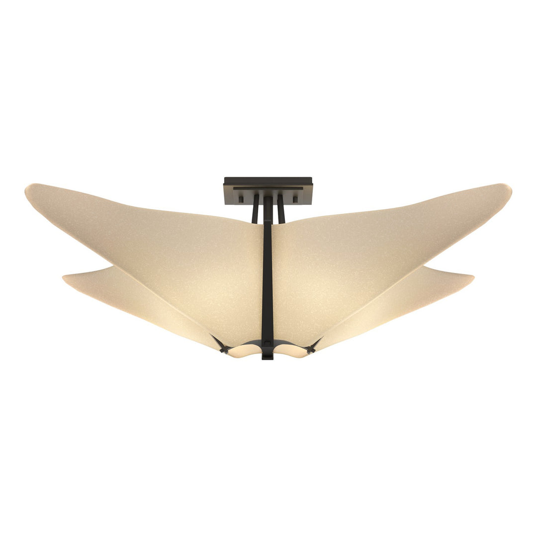Hubbardton Forge Canada - 123305-SKT-10-SH1995 - Four Light Semi-Flush Mount - Kirigami - Black