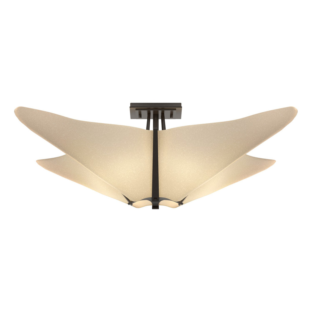 Hubbardton Forge Canada - 123305-SKT-14-SH1995 - Four Light Semi-Flush Mount - Kirigami - Oil Rubbed Bronze