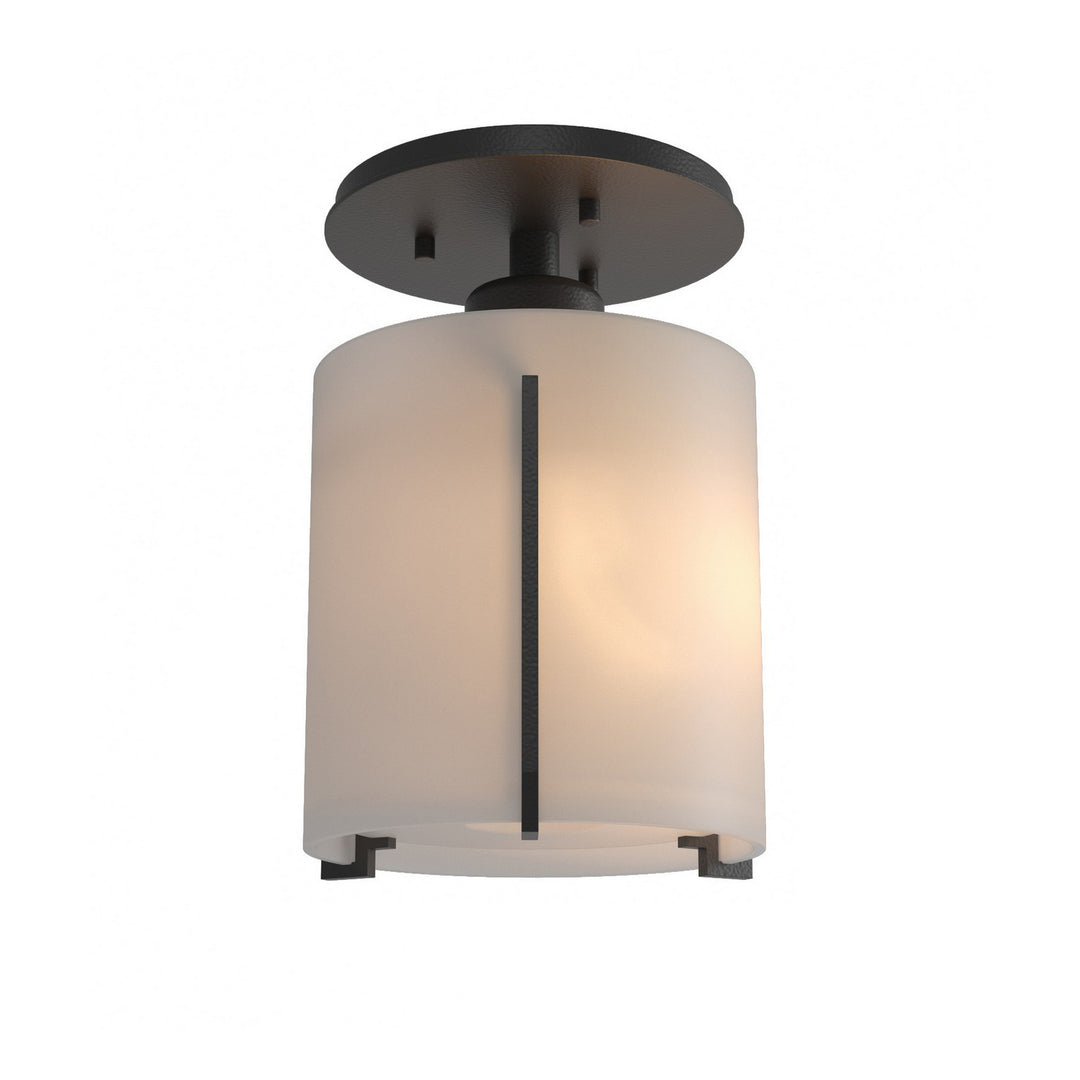 Hubbardton Forge Canada - 123775-SKT-10-GG0140 - One Light Semi-Flush Mount - Exos Glass - Black