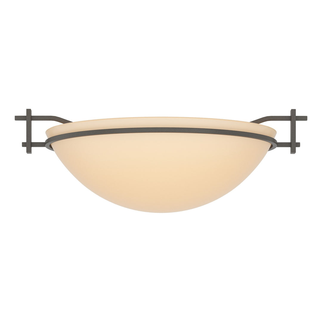 Hubbardton Forge Canada - 124251-SKT-07-SS0045 - One Light Semi-Flush Mount - Moonband - Dark Smoke
