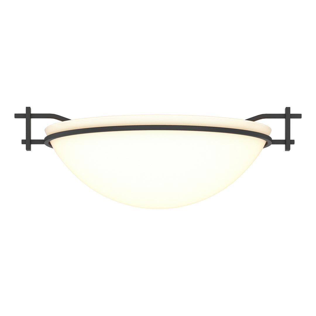 Hubbardton Forge Canada - 124251-SKT-10-GG0045 - One Light Semi-Flush Mount - Moonband - Black