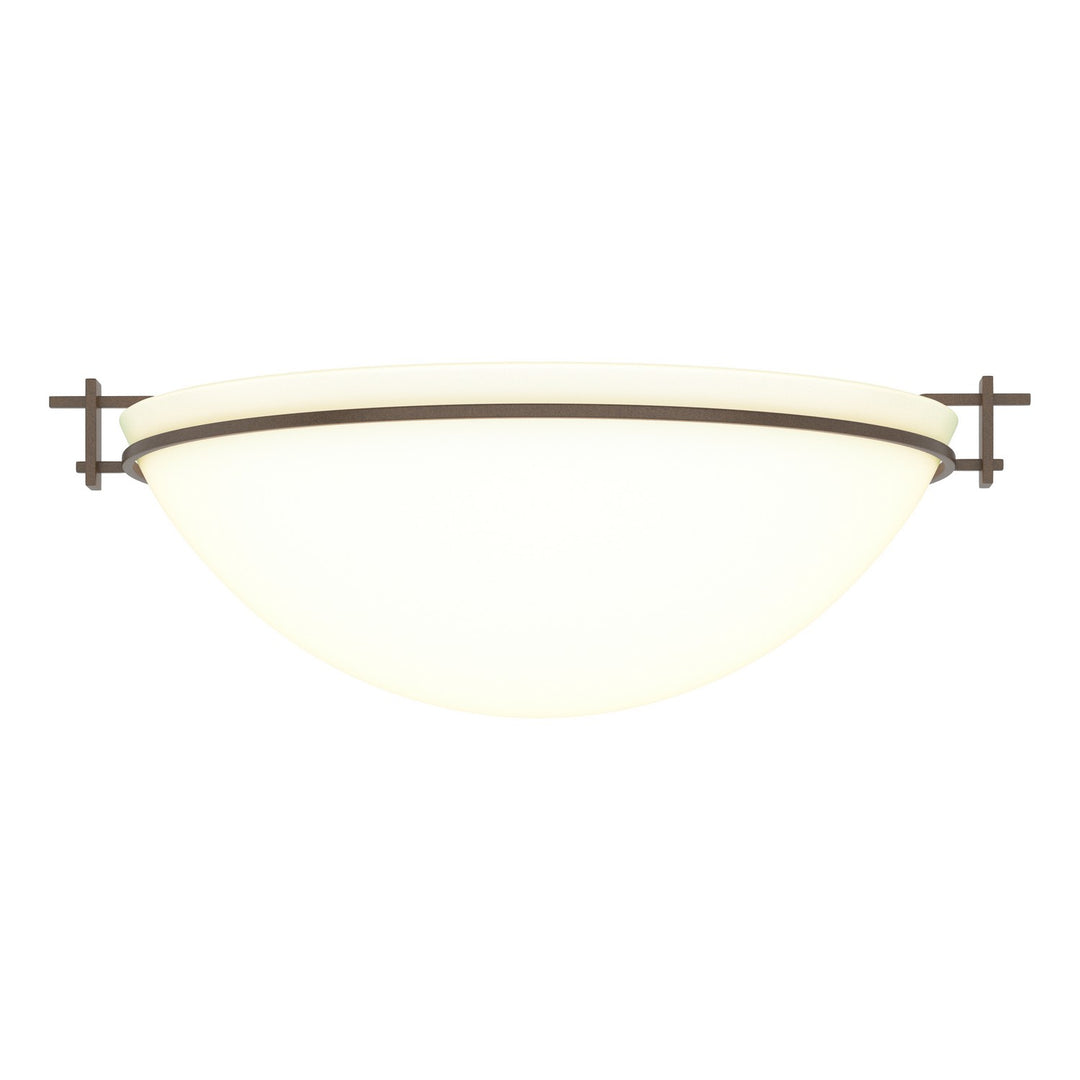 Hubbardton Forge Canada - 124252-SKT-05-GG0050 - Three Light Semi-Flush Mount - Moonband - Bronze