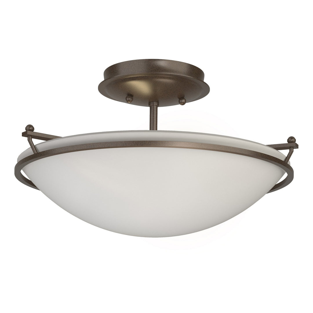Hubbardton Forge Canada - 124302-SKT-05-GG0047 - Two Light Semi-Flush Mount - Simple Lines - Bronze