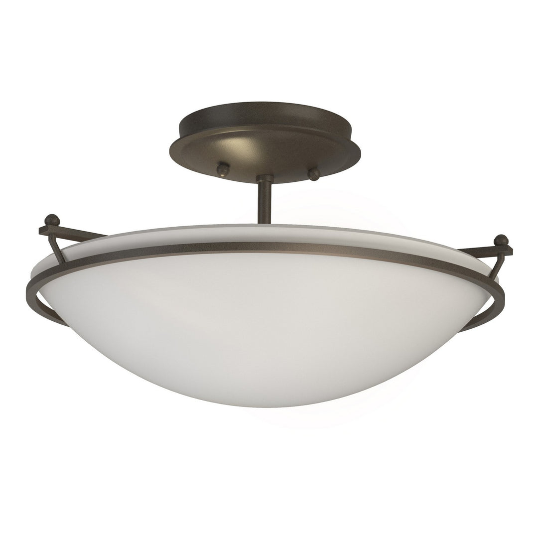 Hubbardton Forge Canada - 124302-SKT-07-GG0047 - Two Light Semi-Flush Mount - Simple Lines - Dark Smoke