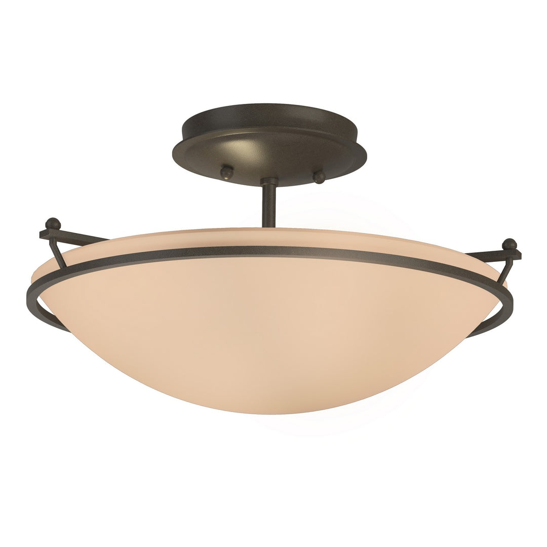 Hubbardton Forge Canada - 124302-SKT-07-SS0047 - Two Light Semi-Flush Mount - Simple Lines - Dark Smoke