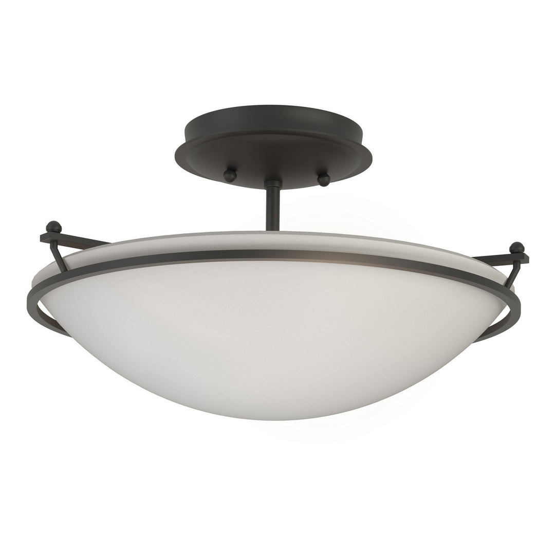 Hubbardton Forge Canada - 124302-SKT-10-GG0047 - Two Light Semi-Flush Mount - Simple Lines - Black