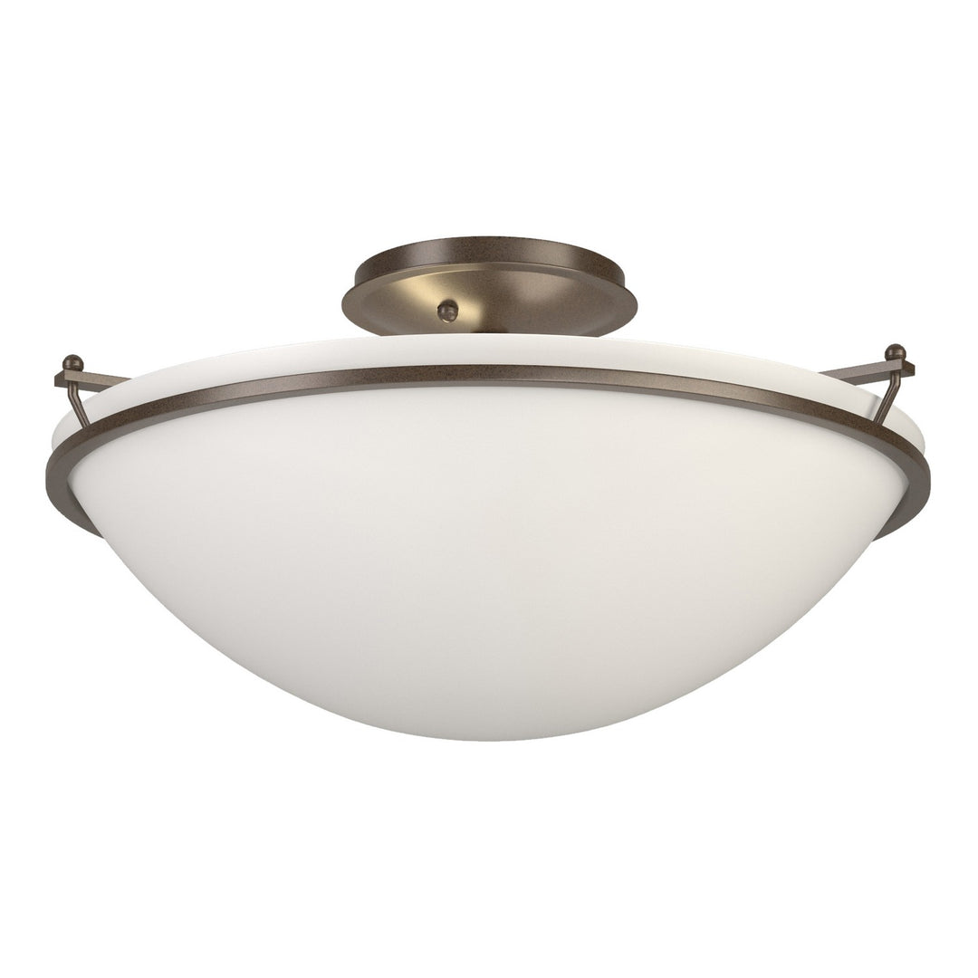 Hubbardton Forge Canada - 124304-SKT-05-GG0053 - Three Light Semi-Flush Mount - Simple Lines - Bronze