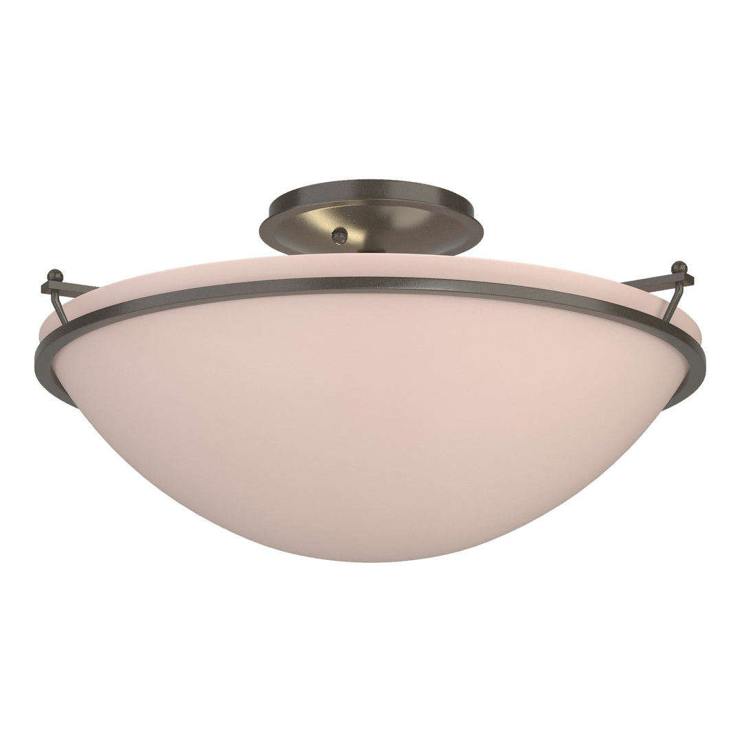 Hubbardton Forge Canada - 124304-SKT-07-SS0053 - Three Light Semi-Flush Mount - Simple Lines - Dark Smoke