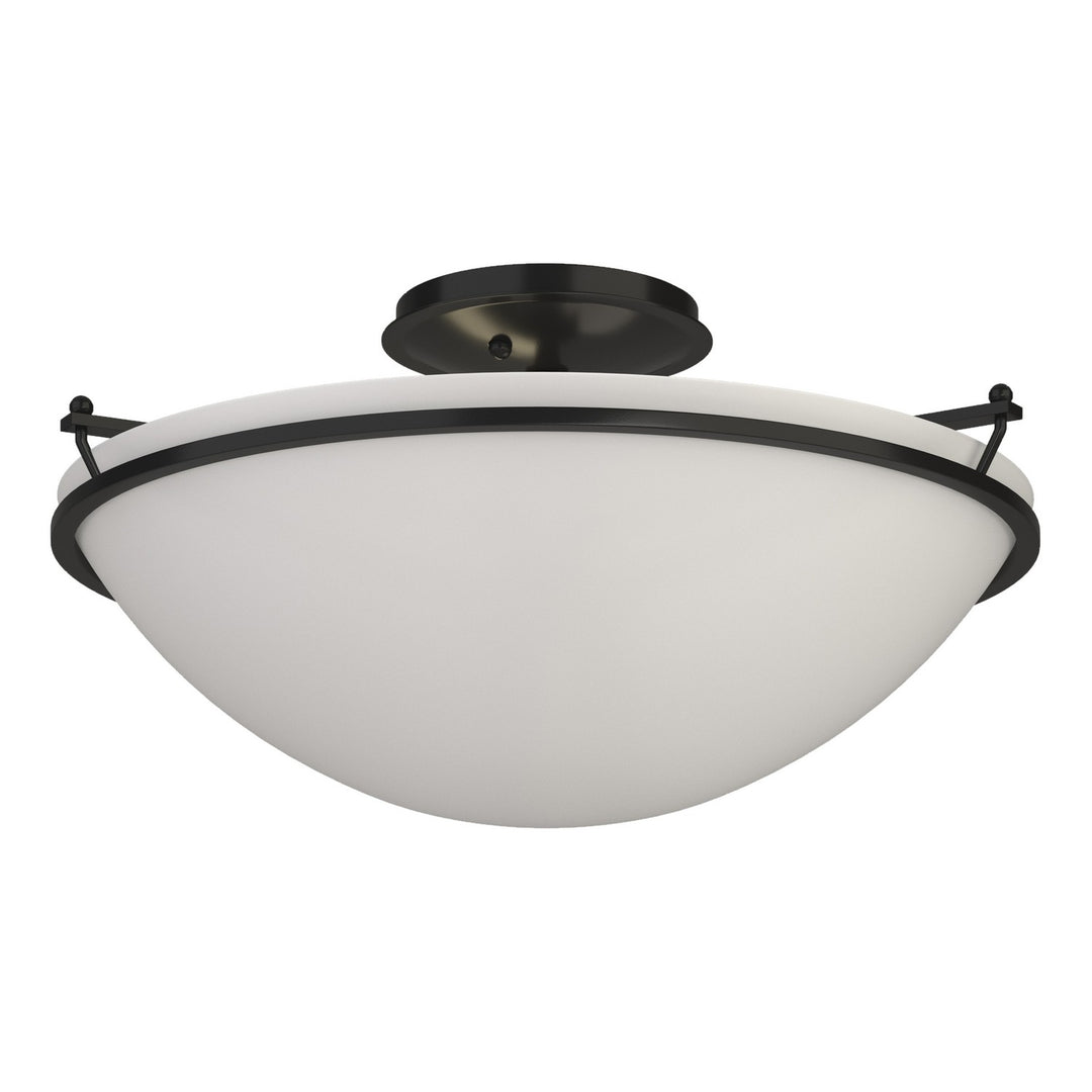 Hubbardton Forge Canada - 124304-SKT-10-GG0053 - Three Light Semi-Flush Mount - Simple Lines - Black