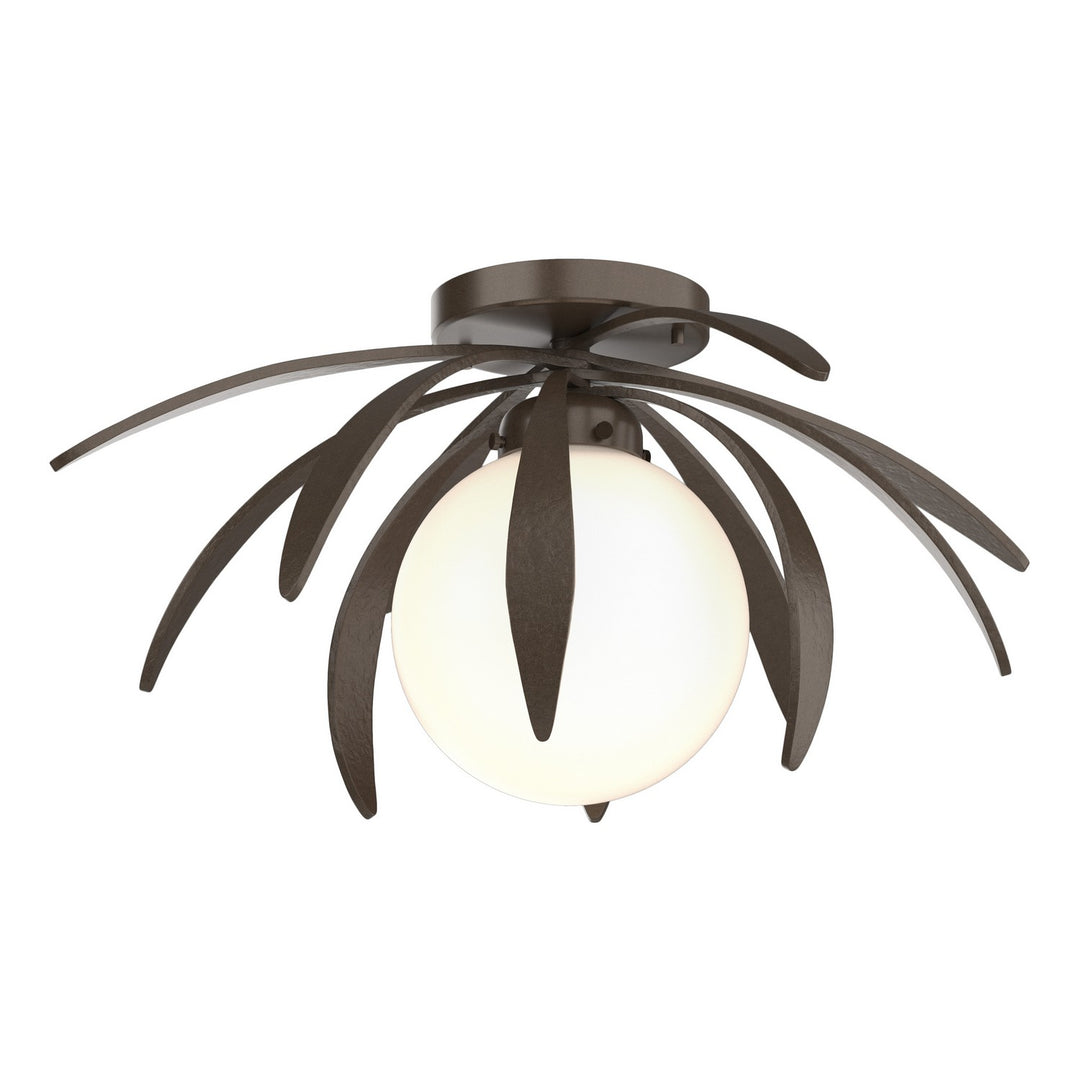 Hubbardton Forge Canada - 124350-SKT-05-GG0631 - One Light Semi-Flush Mount - Dahlia - Bronze