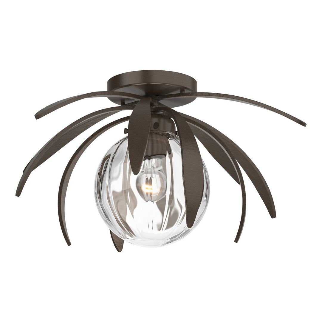 Hubbardton Forge Canada - 124350-SKT-05-LL0631 - One Light Semi-Flush Mount - Dahlia - Bronze