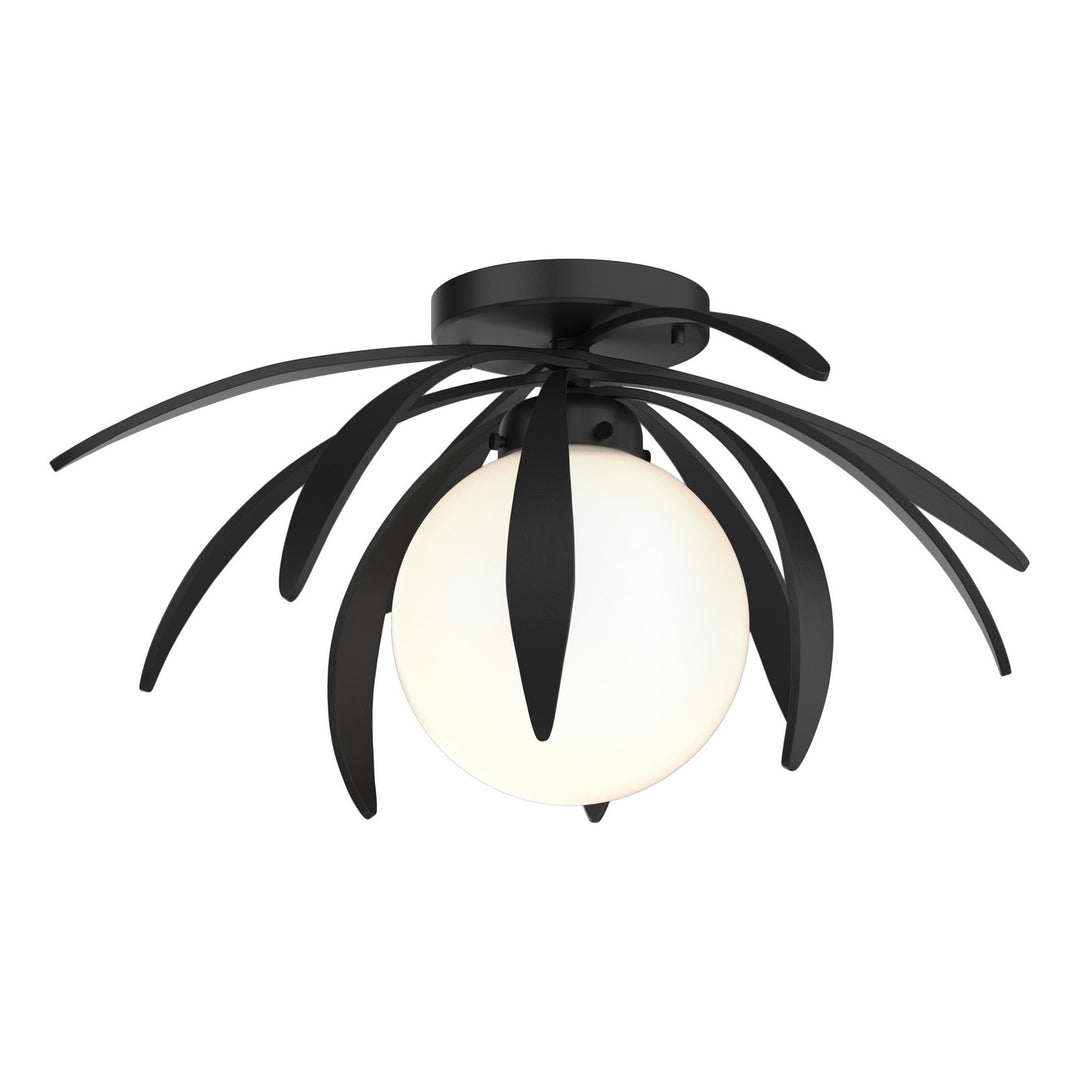Hubbardton Forge Canada - 124350-SKT-10-GG0631 - One Light Semi-Flush Mount - Dahlia - Black