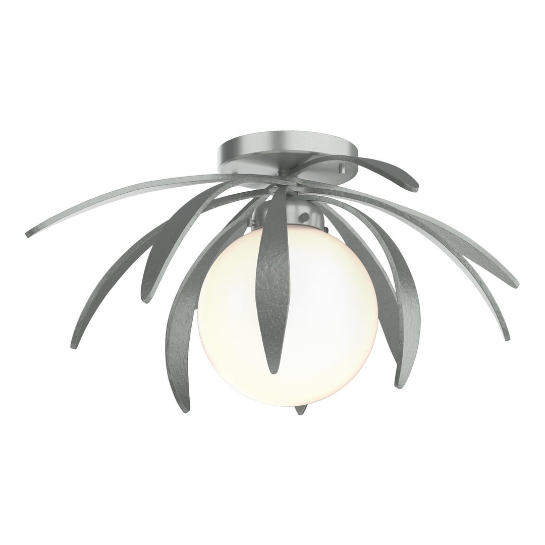 Hubbardton Forge Canada - 124350-SKT-82-GG0631 - One Light Semi-Flush Mount - Dahlia - Vintage Platinum