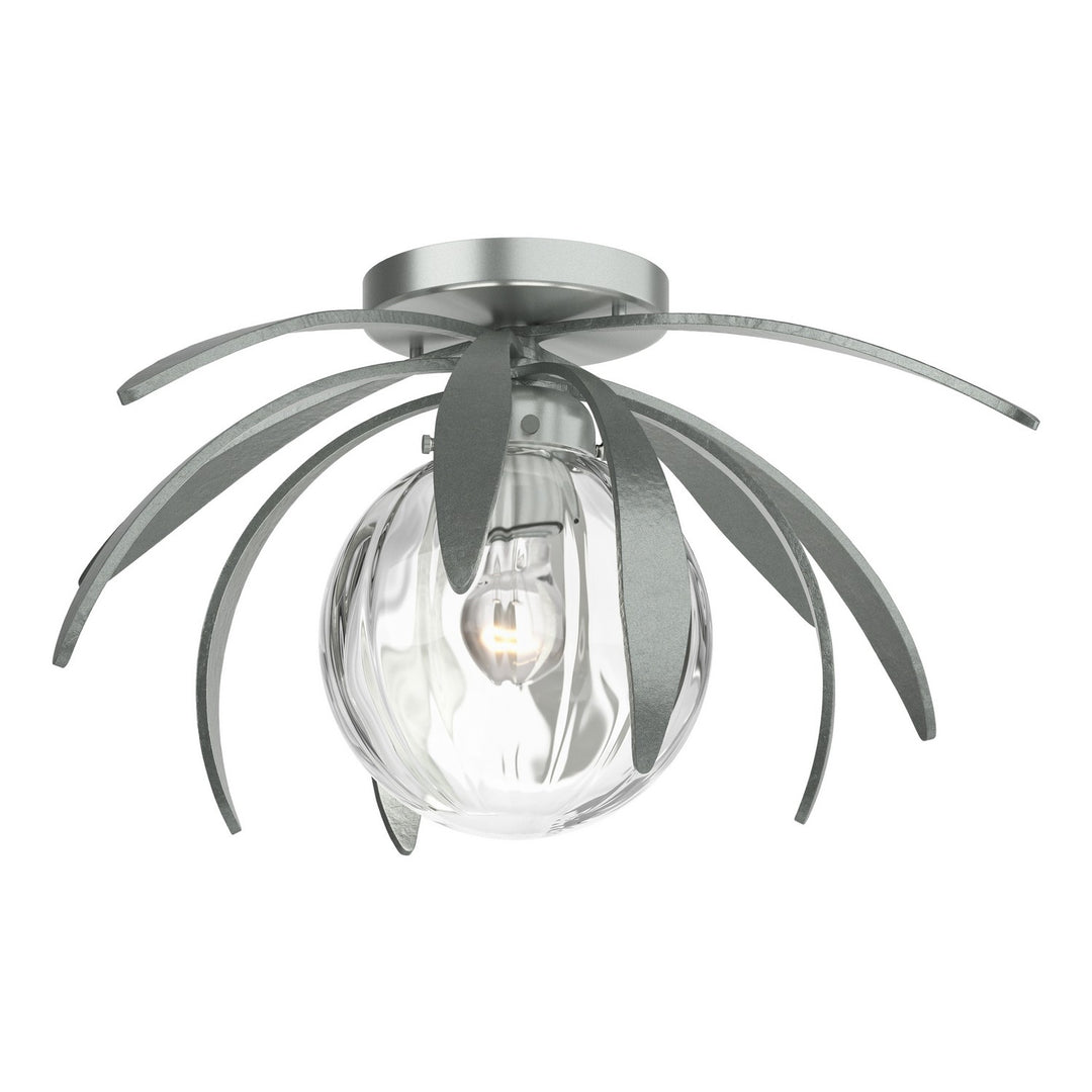 Hubbardton Forge Canada - 124350-SKT-82-LL0631 - One Light Semi-Flush Mount - Dahlia - Vintage Platinum