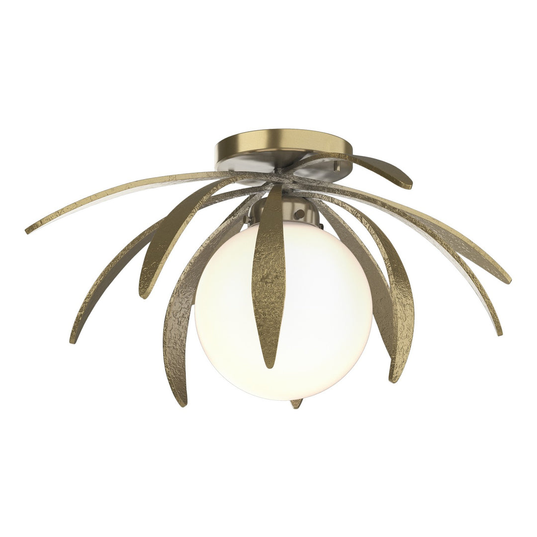 Hubbardton Forge Canada - 124350-SKT-86-GG0631 - One Light Flush Mount - Dahlia - Modern Brass