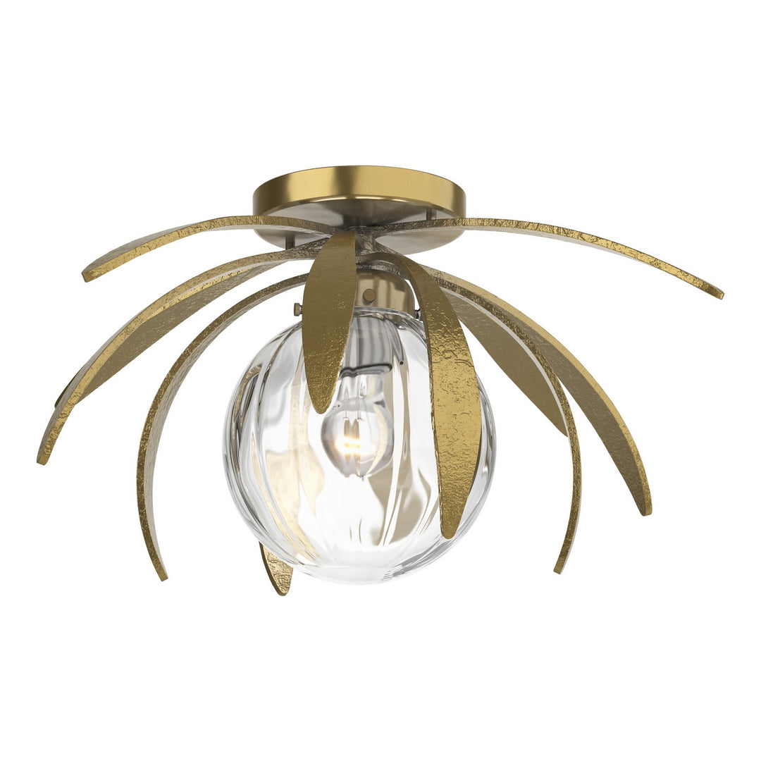 Hubbardton Forge Canada - 124350-SKT-86-LL0631 - One Light Flush Mount - Dahlia - Modern Brass