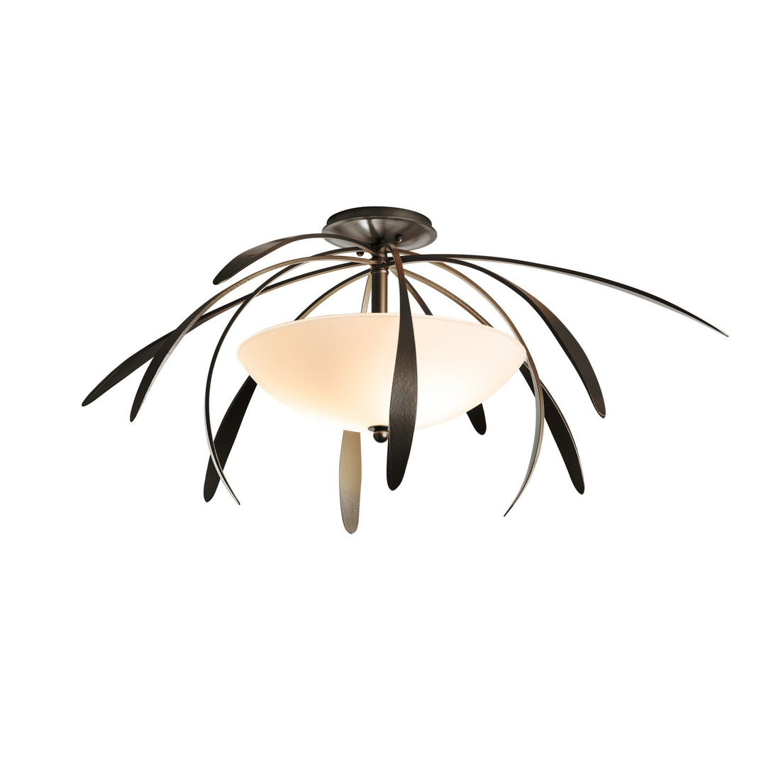 Hubbardton Forge Canada - 124352-SKT-14-GG0048 - Two Light Semi-Flush Mount - Dahlia - Oil Rubbed Bronze