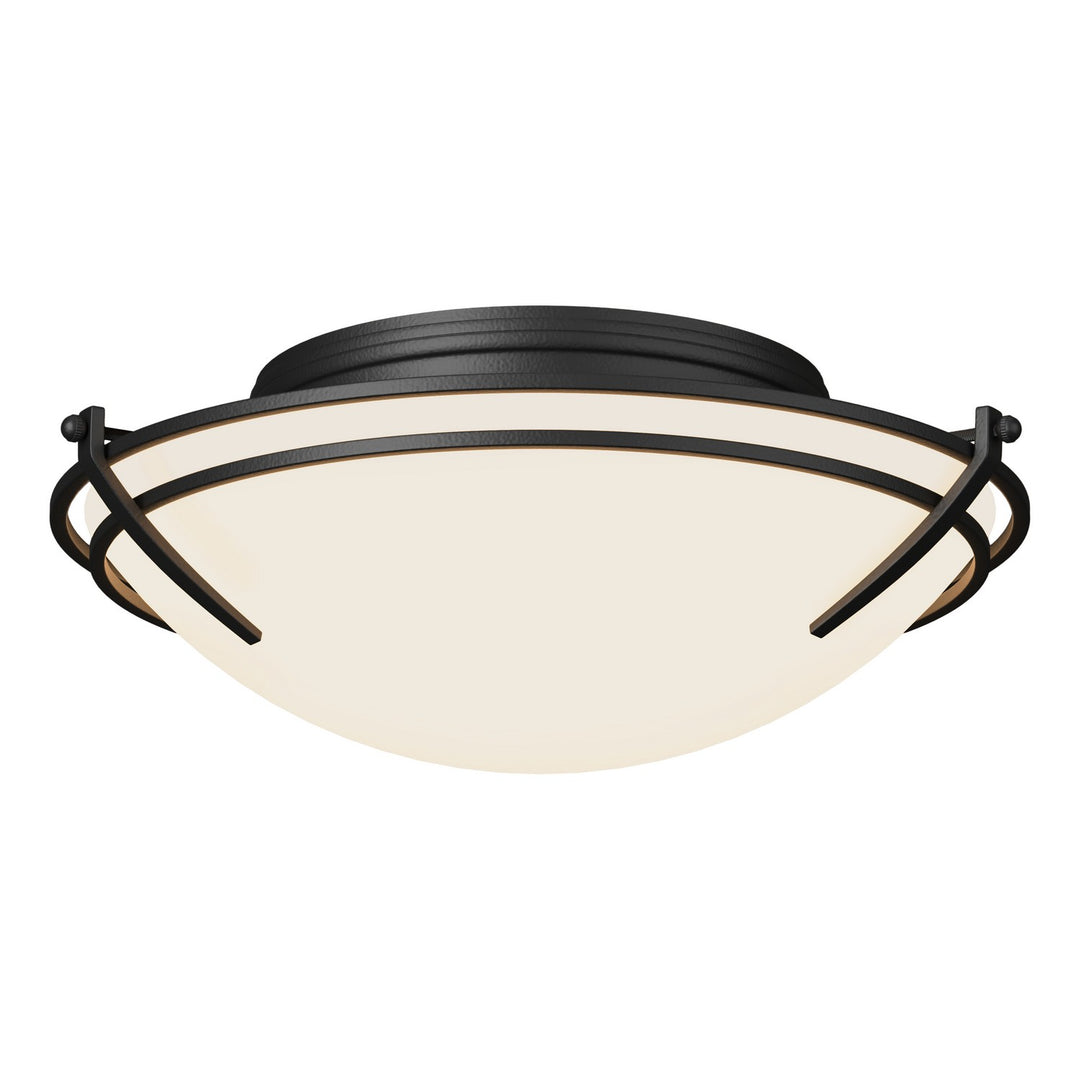 Hubbardton Forge Canada - 124402-SKT-10-GG0098 - Two Light Flush Mount - Tryne - Black