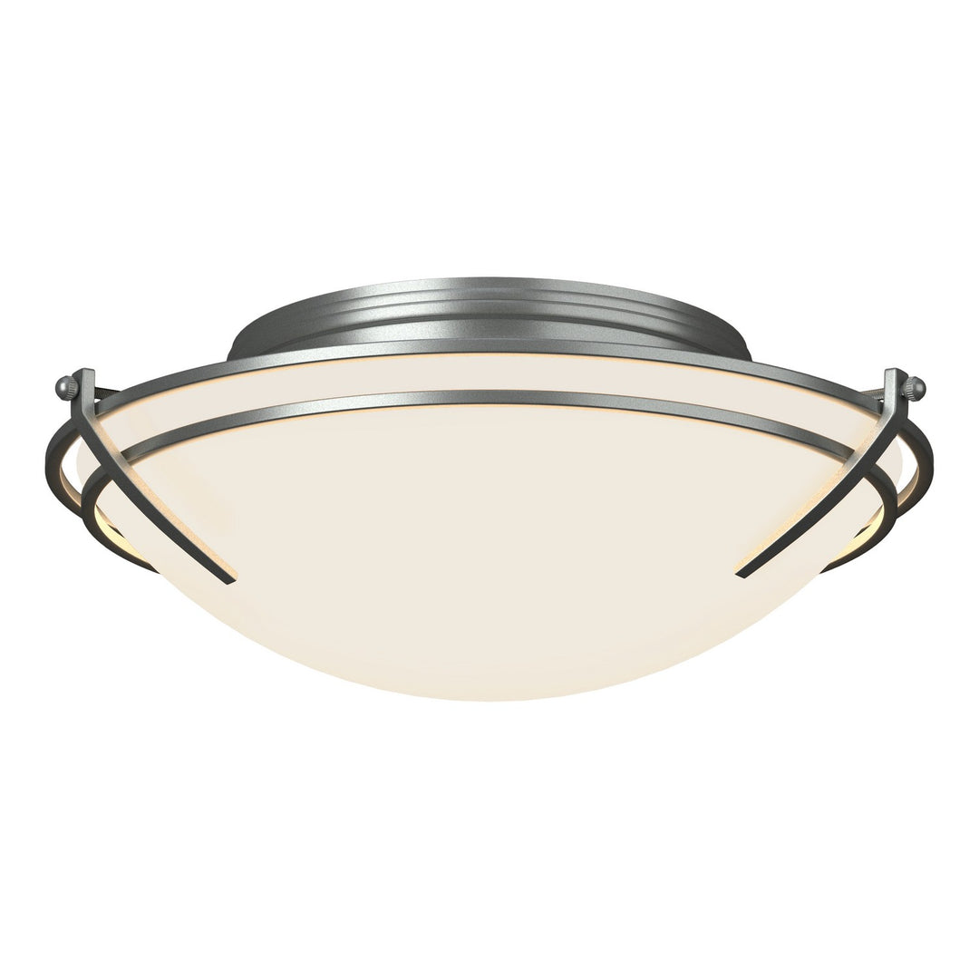 Hubbardton Forge Canada - 124402-SKT-82-GG0098 - Two Light Flush Mount - Tryne - Vintage Platinum
