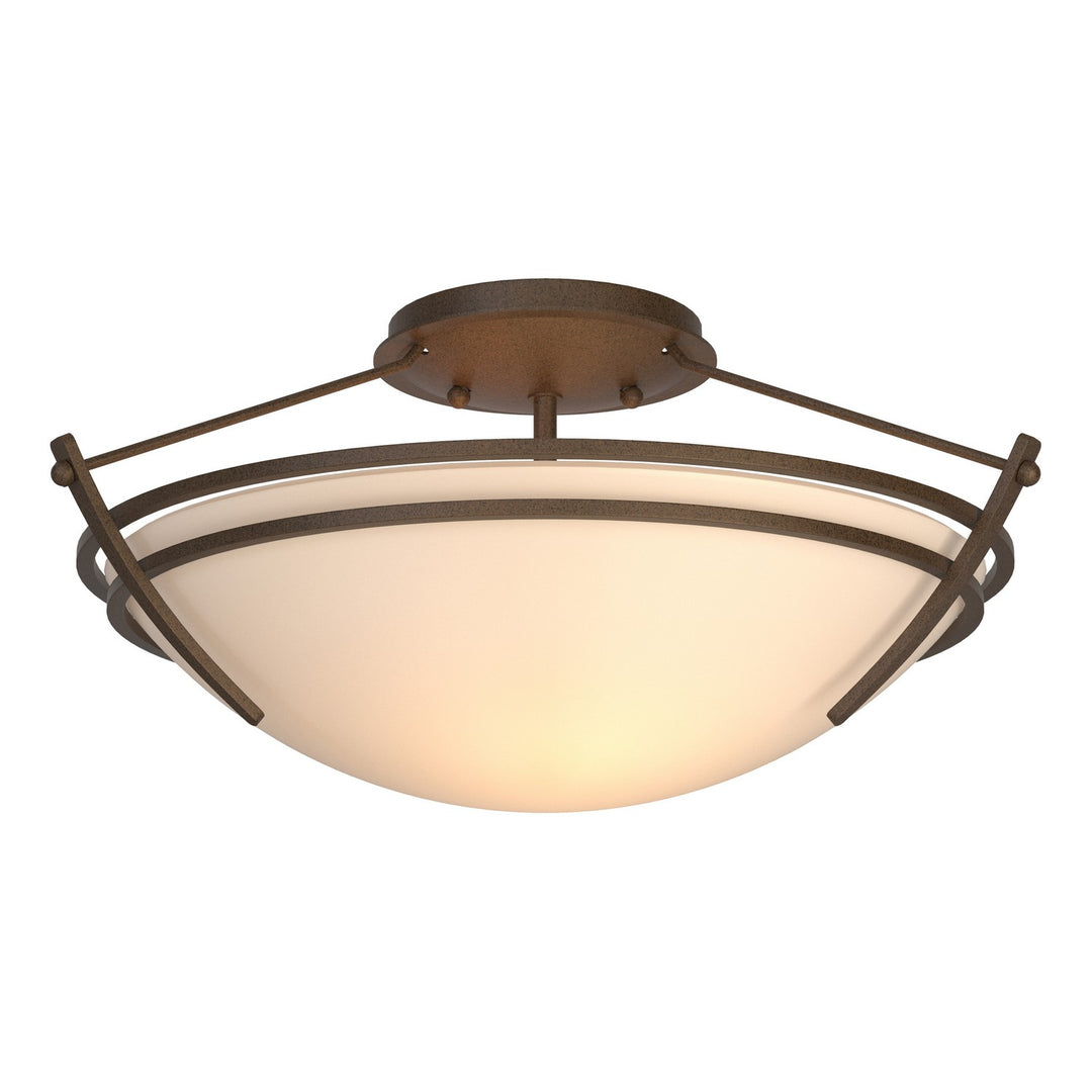 Hubbardton Forge Canada - 124412-SKT-05-GG0047 - Two Light Semi-Flush Mount - Tryne - Bronze