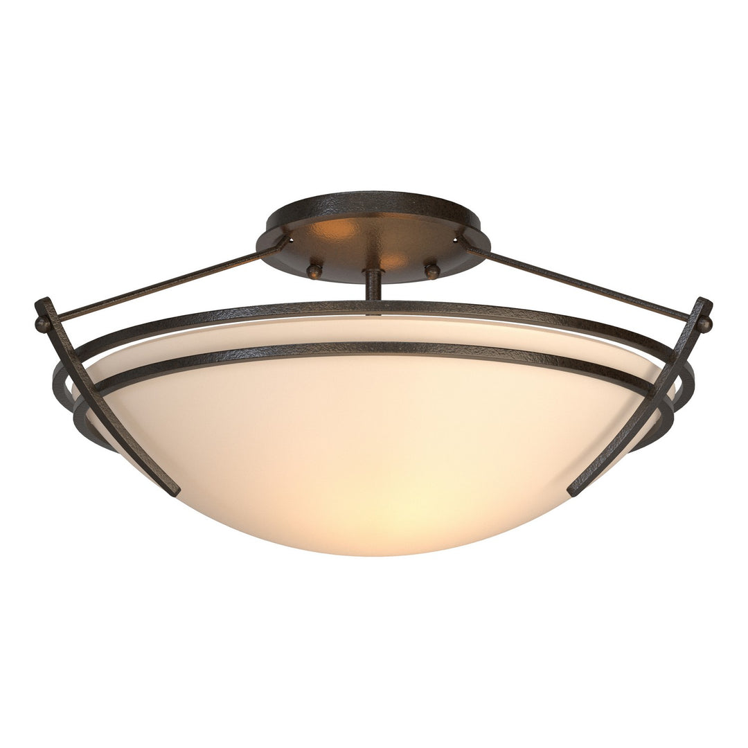 Hubbardton Forge Canada - 124412-SKT-14-GG0047 - Two Light Semi-Flush Mount - Tryne - Oil Rubbed Bronze
