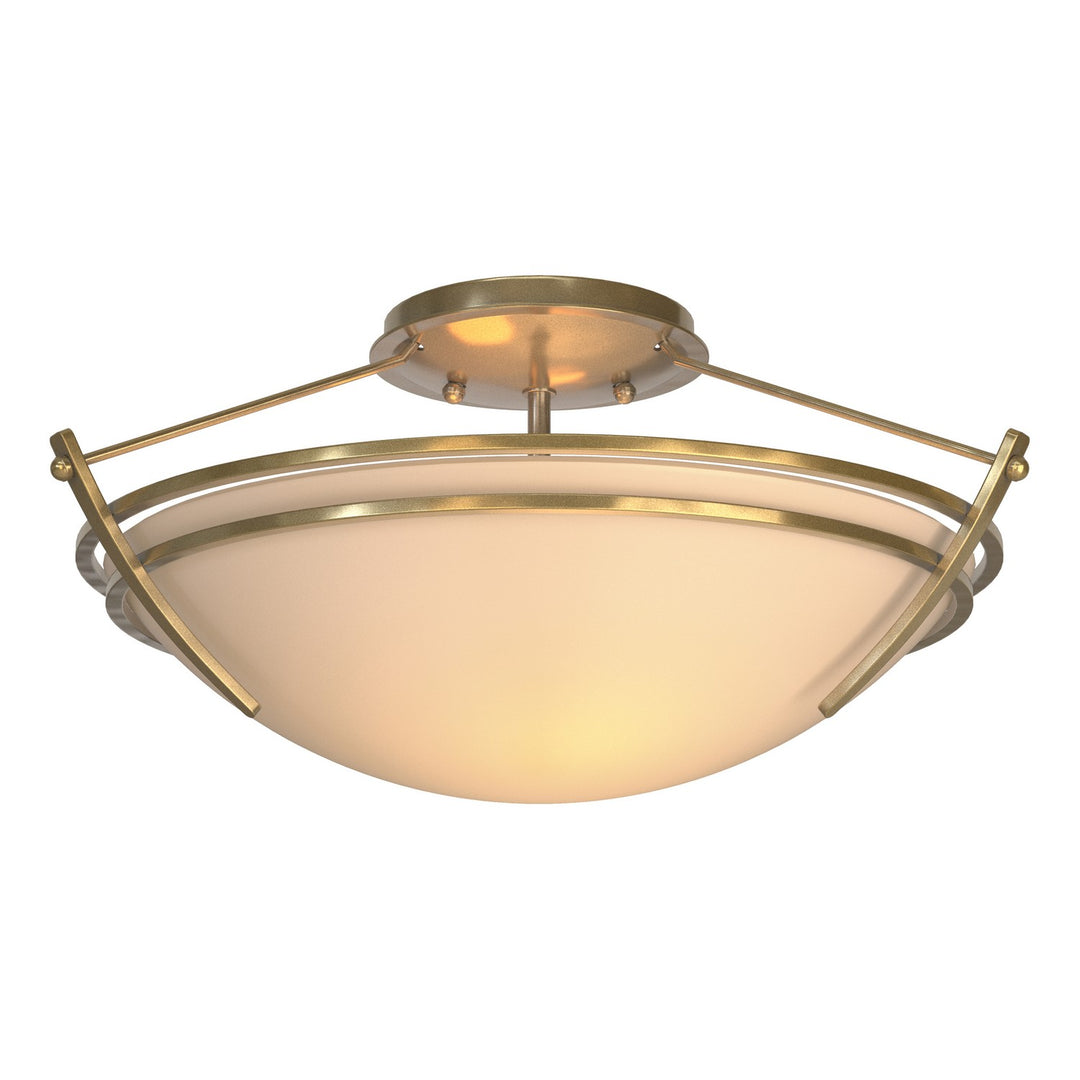 Hubbardton Forge Canada - 124412-SKT-86-SS0047 - Two Light Semi-Flush Mount - Tryne - Modern Brass