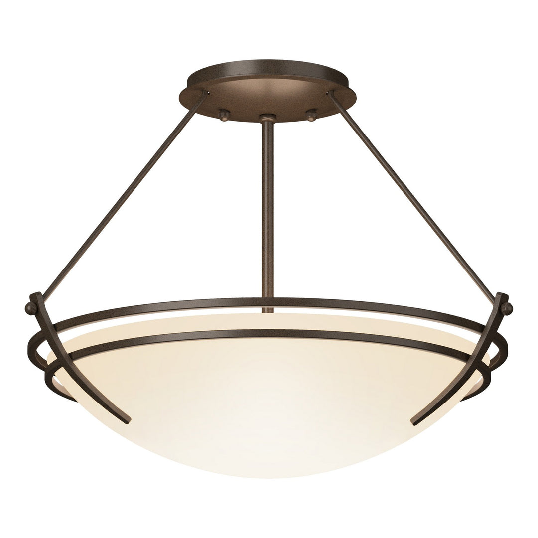 Hubbardton Forge Canada - 124422-SKT-05-GG0047 - Two Light Semi-Flush Mount - Tryne - Bronze
