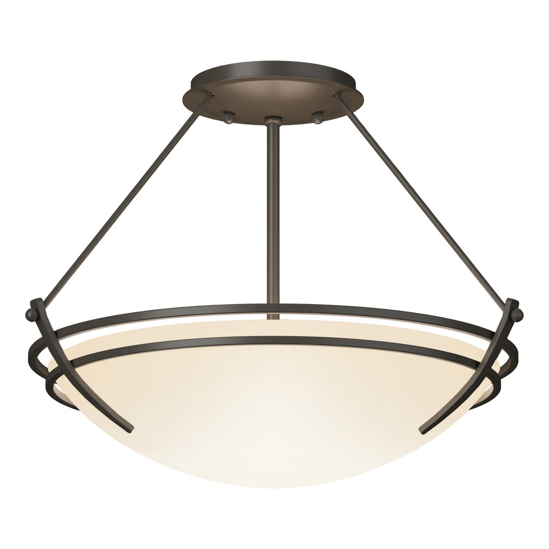Hubbardton Forge Canada - 124422-SKT-07-GG0047 - Two Light Semi-Flush Mount - Tryne - Dark Smoke