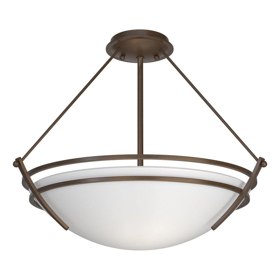 Hubbardton Forge Canada - 124432-SKT-05-GG0020 - Three Light Semi-Flush Mount - Tryne - Bronze