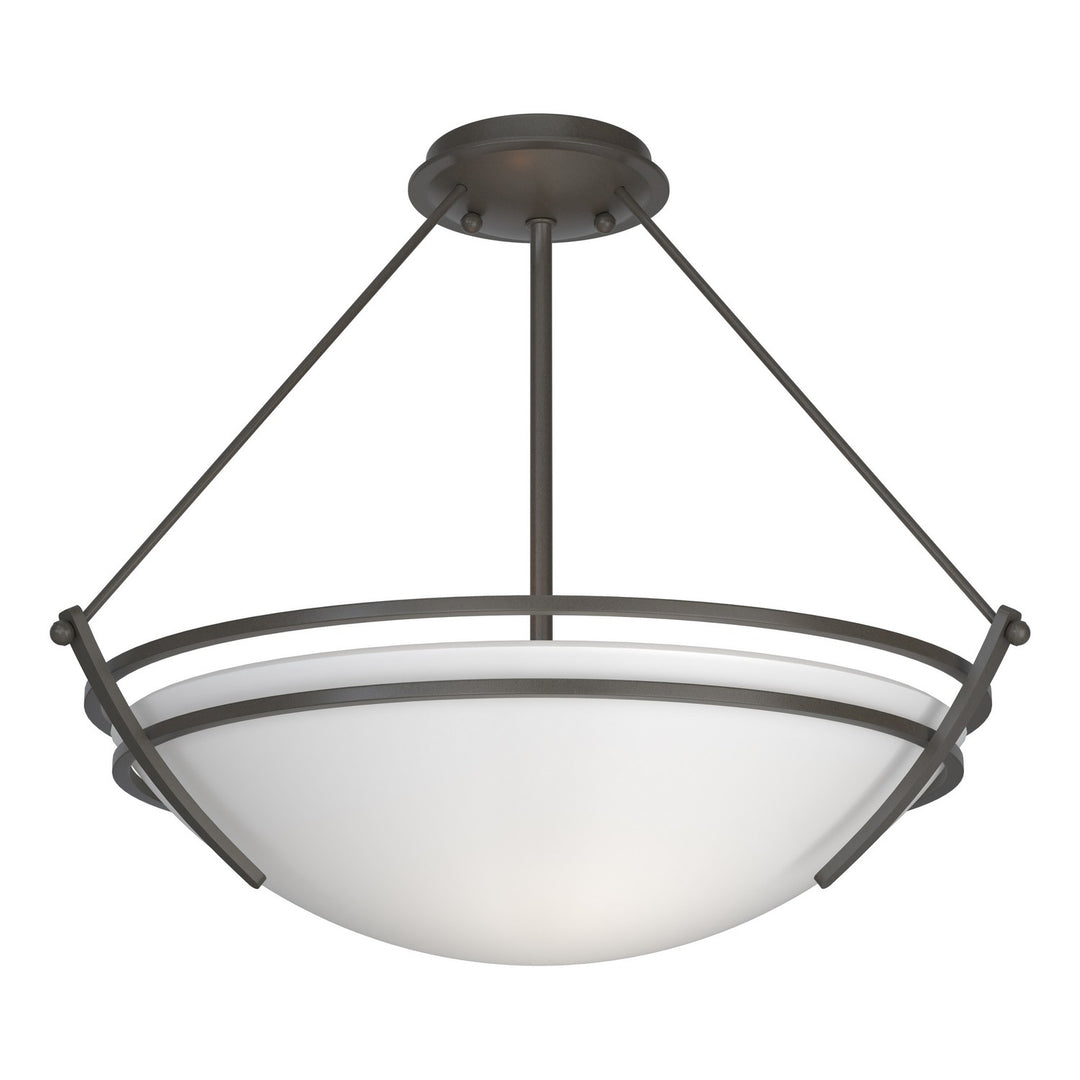 Hubbardton Forge Canada - 124432-SKT-07-GG0020 - Three Light Semi-Flush Mount - Tryne - Dark Smoke