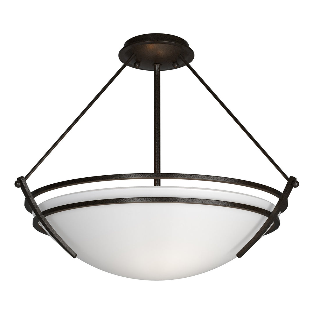 Hubbardton Forge Canada - 124432-SKT-14-GG0020 - Three Light Semi Flush Mount - Tryne - Oil Rubbed Bronze