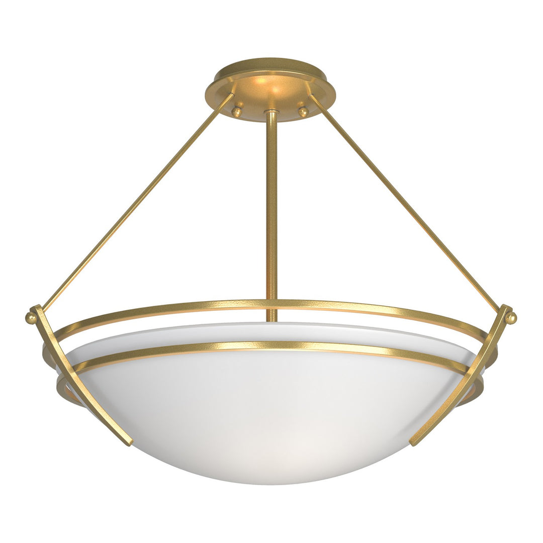 Hubbardton Forge Canada - 124432-SKT-86-GG0020 - Three Light Semi Flush Mount - Tryne - Modern Brass