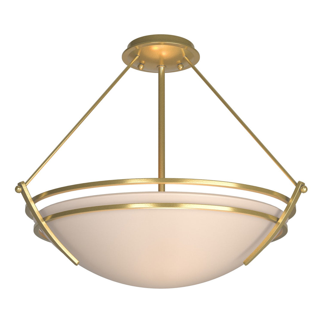Hubbardton Forge Canada - 124432-SKT-86-SS0020 - Three Light Semi Flush Mount - Tryne - Modern Brass