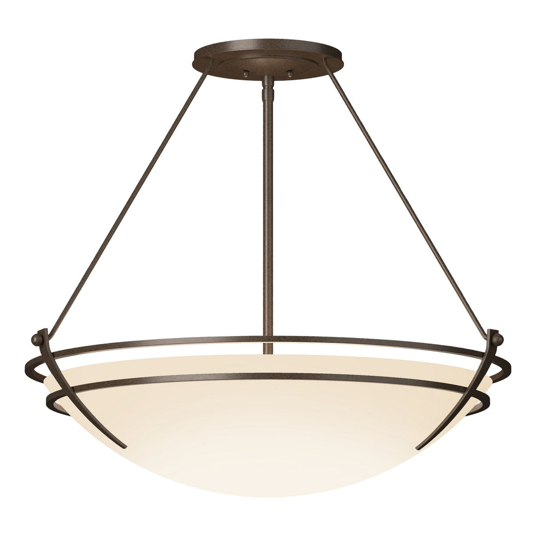 Hubbardton Forge Canada - 124442-SKT-05-GG0054 - Three Light Semi-Flush Mount - Tryne - Bronze