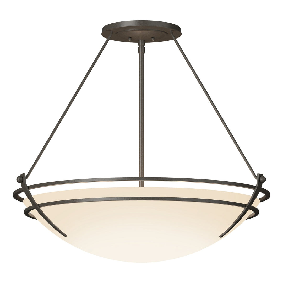 Hubbardton Forge Canada - 124442-SKT-07-GG0054 - Three Light Semi-Flush Mount - Tryne - Dark Smoke