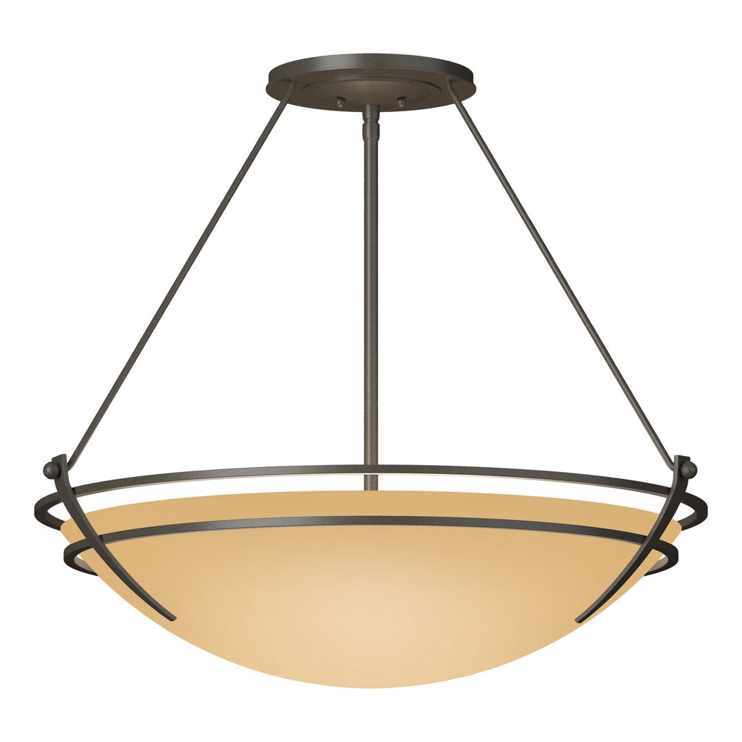 Hubbardton Forge Canada - 124442-SKT-07-SS0054 - Three Light Semi-Flush Mount - Tryne - Dark Smoke