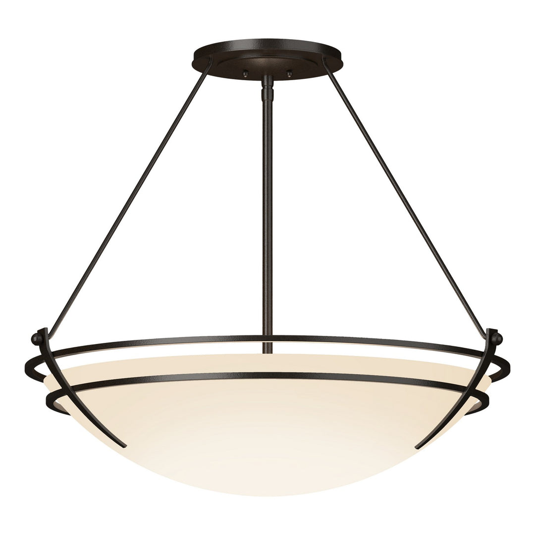 Hubbardton Forge Canada - 124442-SKT-14-GG0054 - Three Light Semi Flush Mount - Tryne - Oil Rubbed Bronze