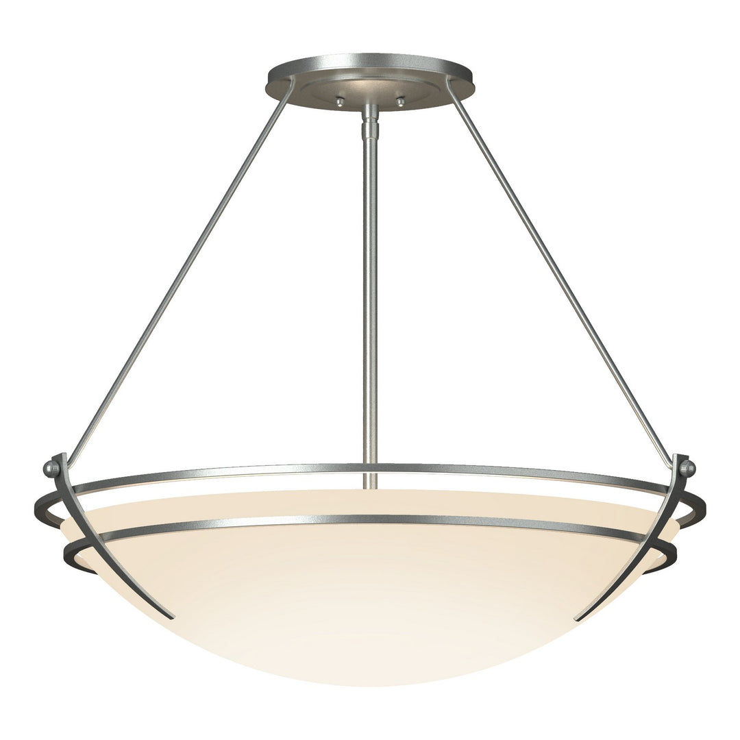 Hubbardton Forge Canada - 124442-SKT-82-GG0054 - Three Light Semi-Flush Mount - Tryne - Vintage Platinum