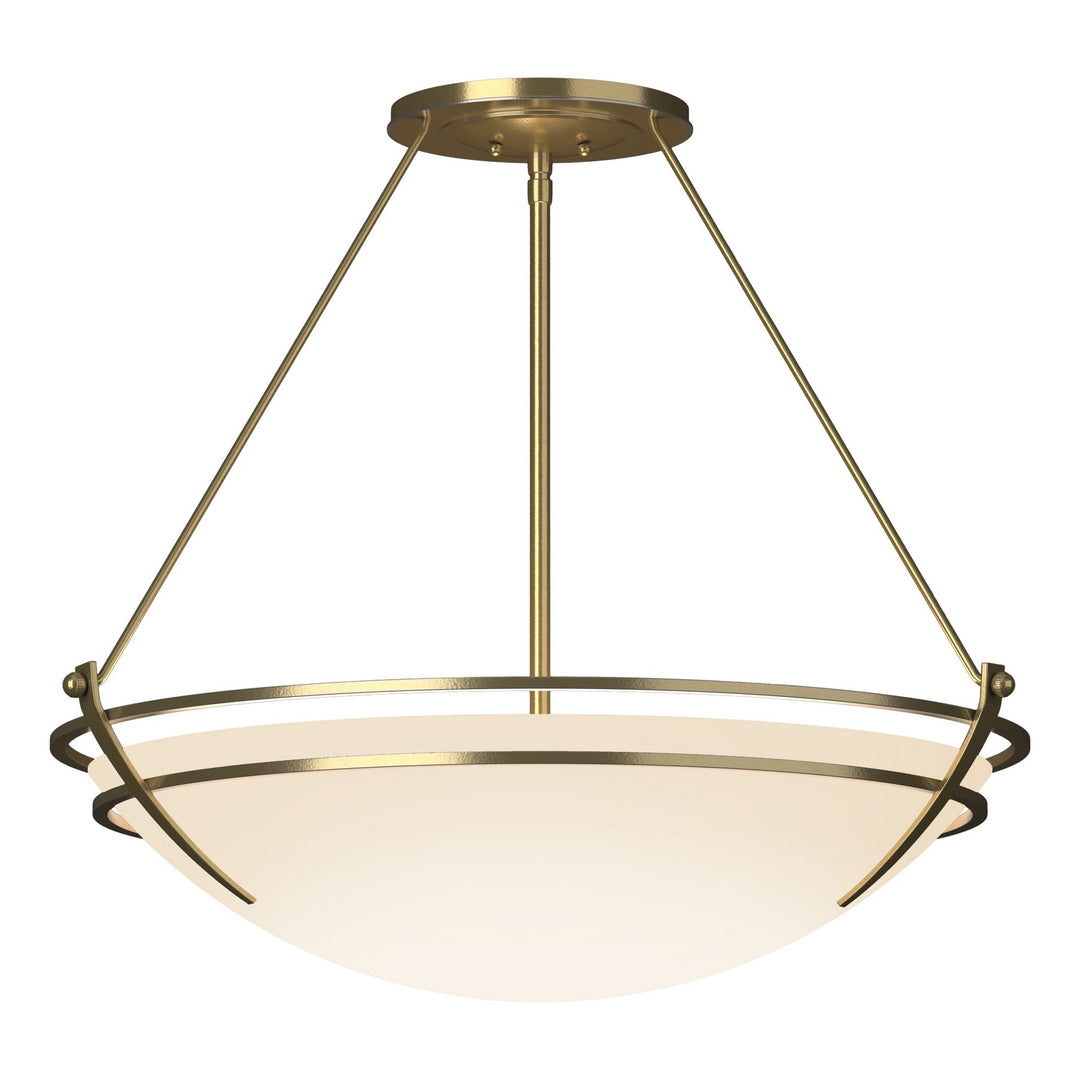 Hubbardton Forge Canada - 124442-SKT-86-GG0054 - Three Light Semi Flush Mount - Tryne - Modern Brass
