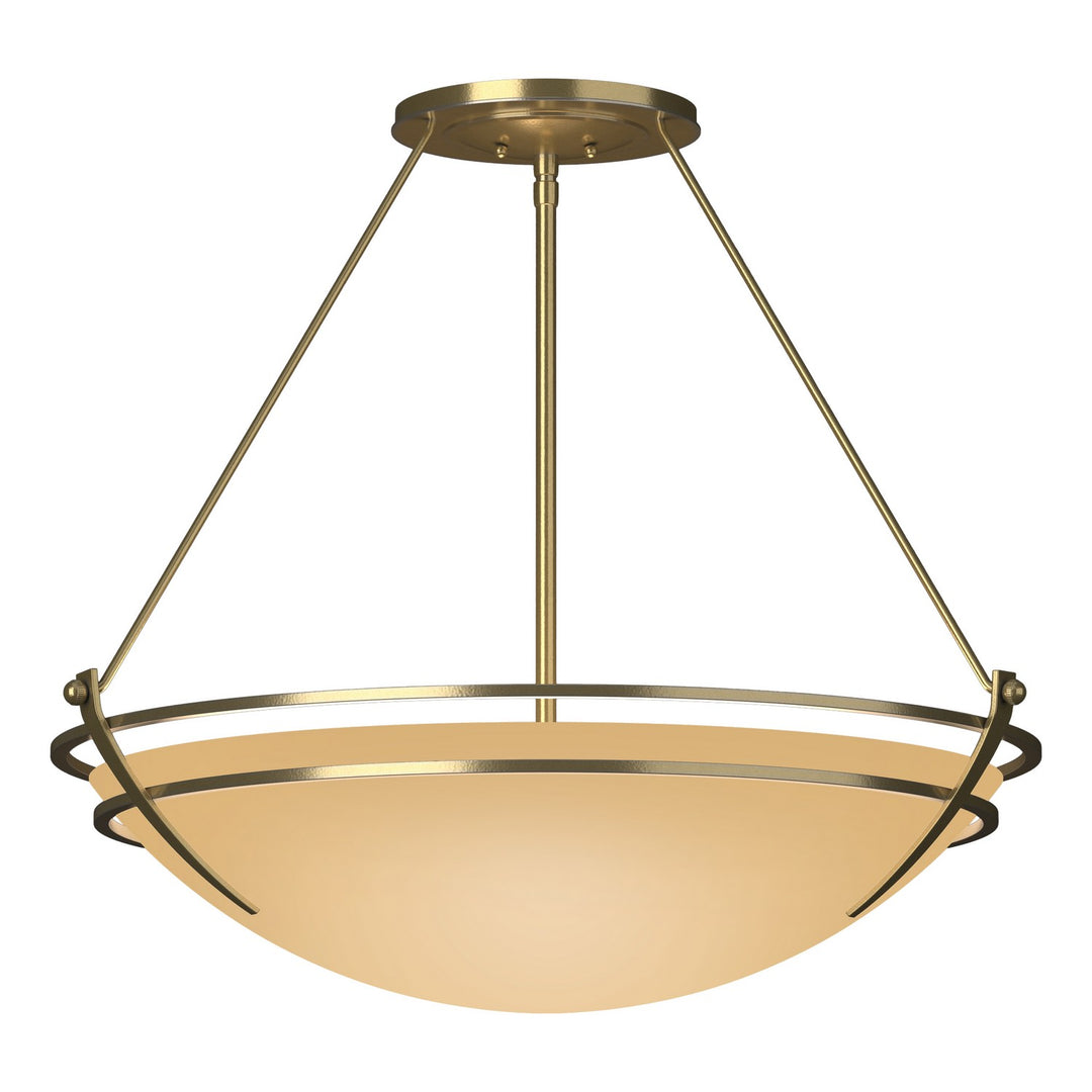 Hubbardton Forge Canada - 124442-SKT-86-SS0054 - Three Light Semi Flush Mount - Tryne - Modern Brass