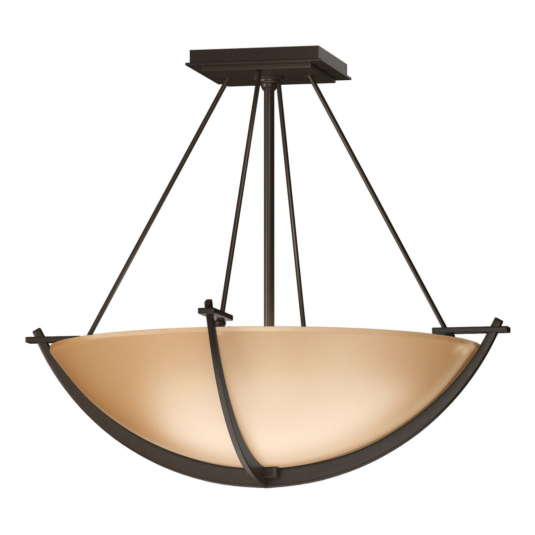 Hubbardton Forge Canada - 124555-SKT-05-SS0020 - Three Light Semi-Flush Mount - Compass - Bronze