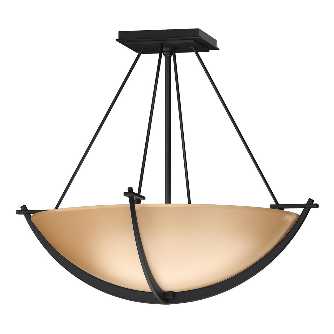 Hubbardton Forge Canada - 124555-SKT-10-SS0020 - Three Light Semi-Flush Mount - Compass - Black