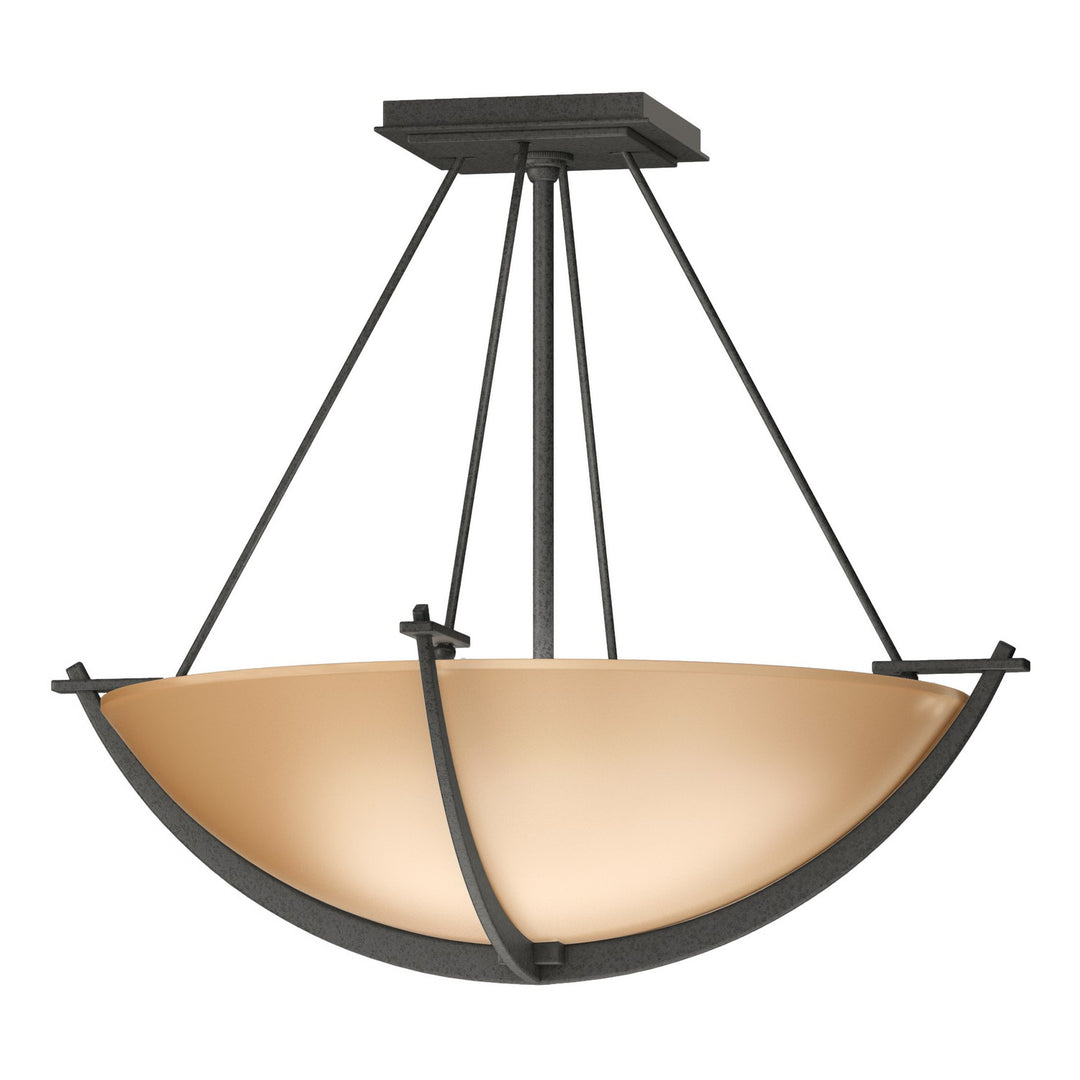 Hubbardton Forge Canada - 124555-SKT-20-SS0020 - Three Light Semi-Flush Mount - Compass - Natural Iron