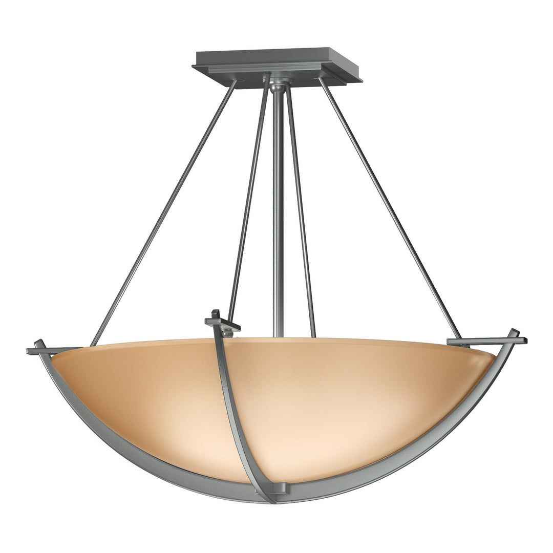 Hubbardton Forge Canada - 124555-SKT-82-SS0020 - Three Light Semi-Flush Mount - Compass - Vintage Platinum
