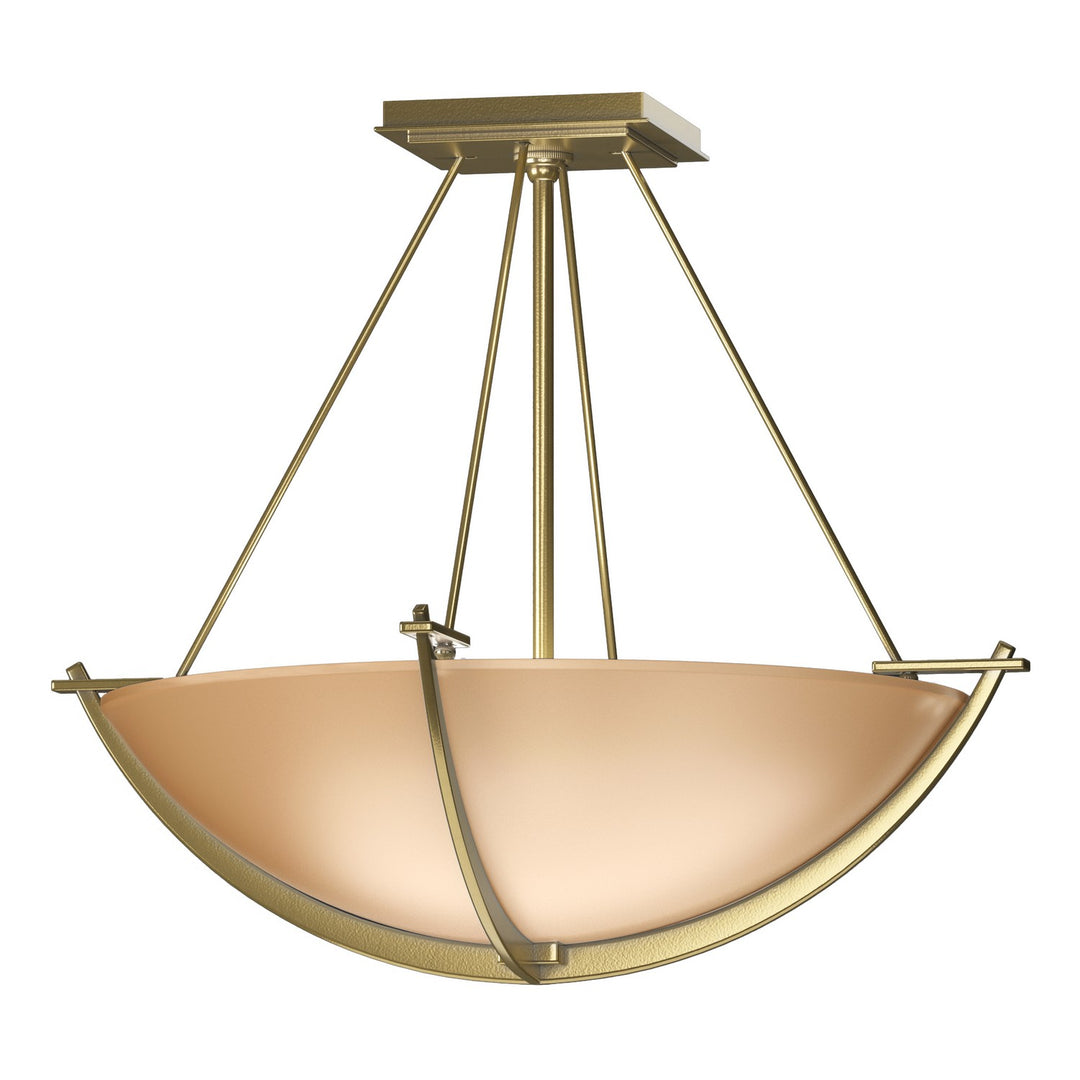 Hubbardton Forge Canada - 124555-SKT-86-SS0020 - Three Light Semi Flush Mount - Compass - Modern Brass