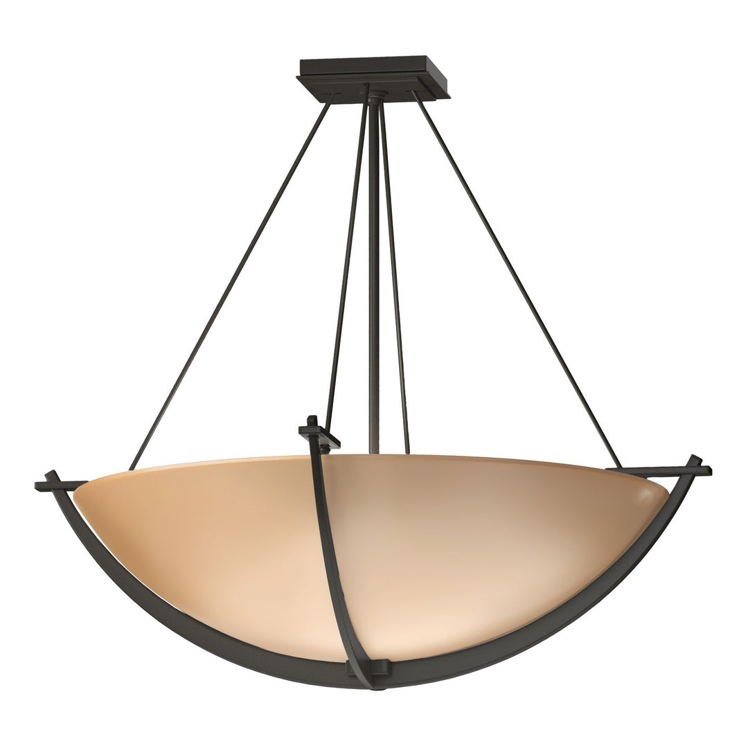 Hubbardton Forge Canada - 124560-SKT-07-SS0054 - Three Light Semi-Flush Mount - Compass - Dark Smoke