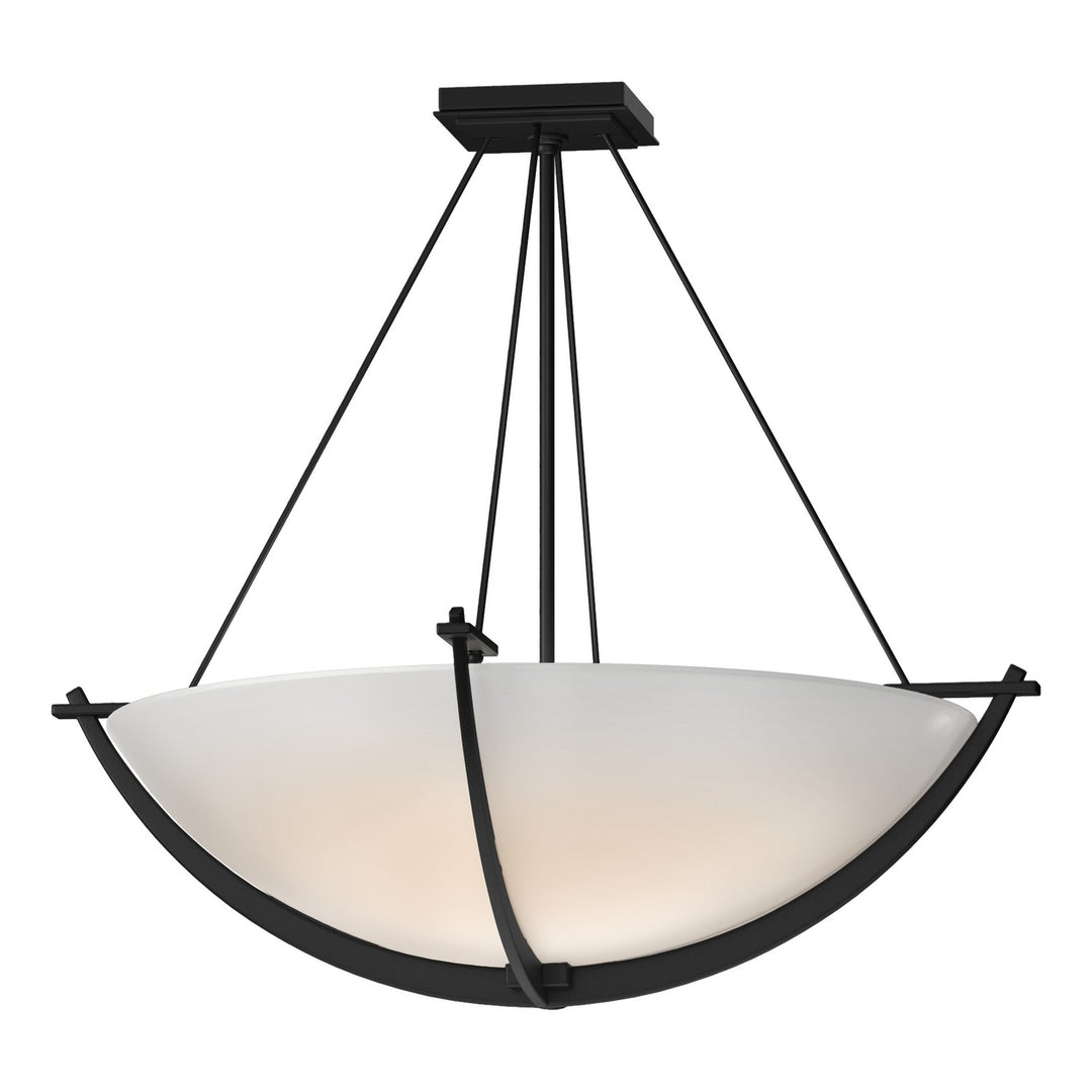 Hubbardton Forge Canada - 124560-SKT-10-GG0054 - Three Light Semi-Flush Mount - Compass - Black