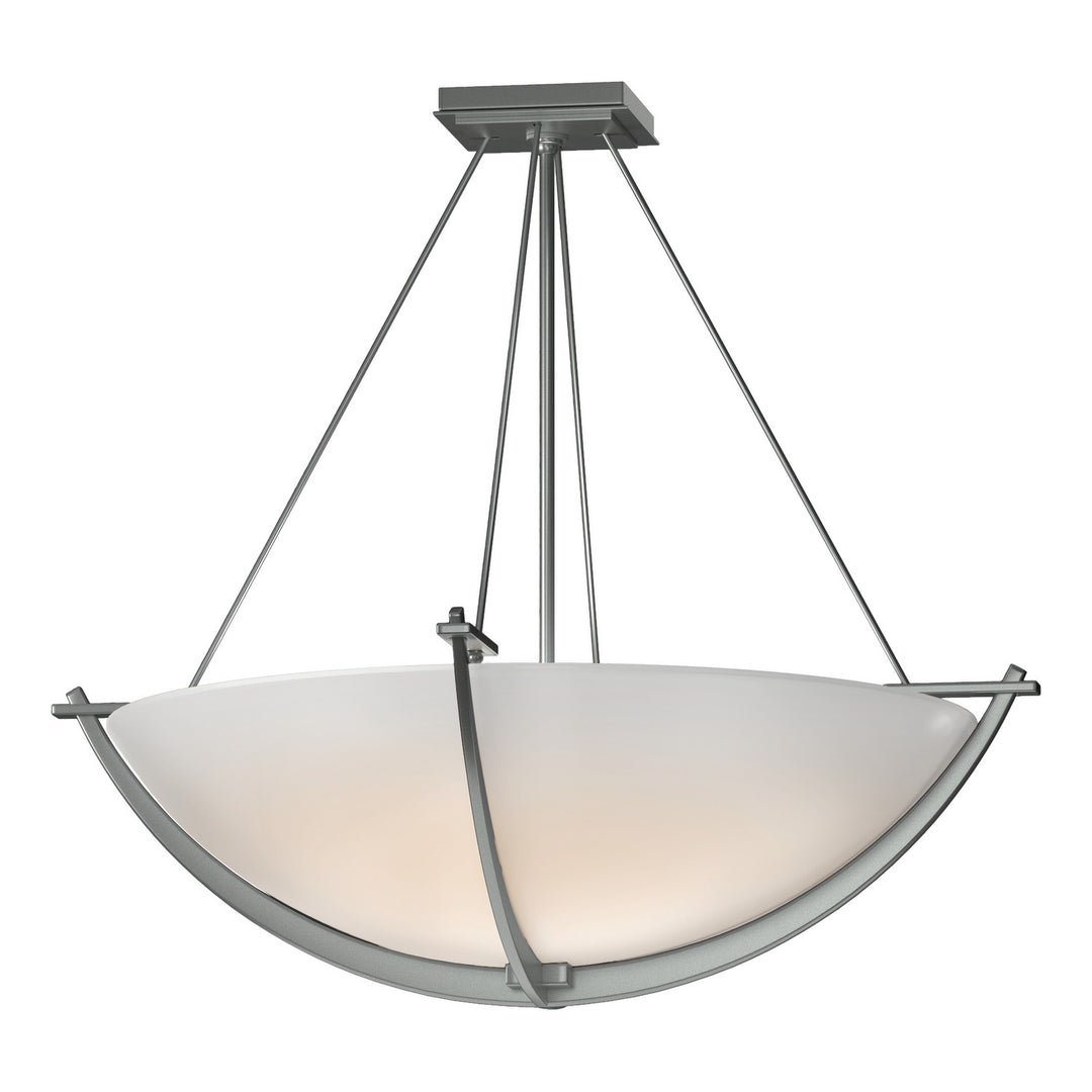 Hubbardton Forge Canada - 124560-SKT-82-GG0054 - Three Light Semi-Flush Mount - Compass - Vintage Platinum