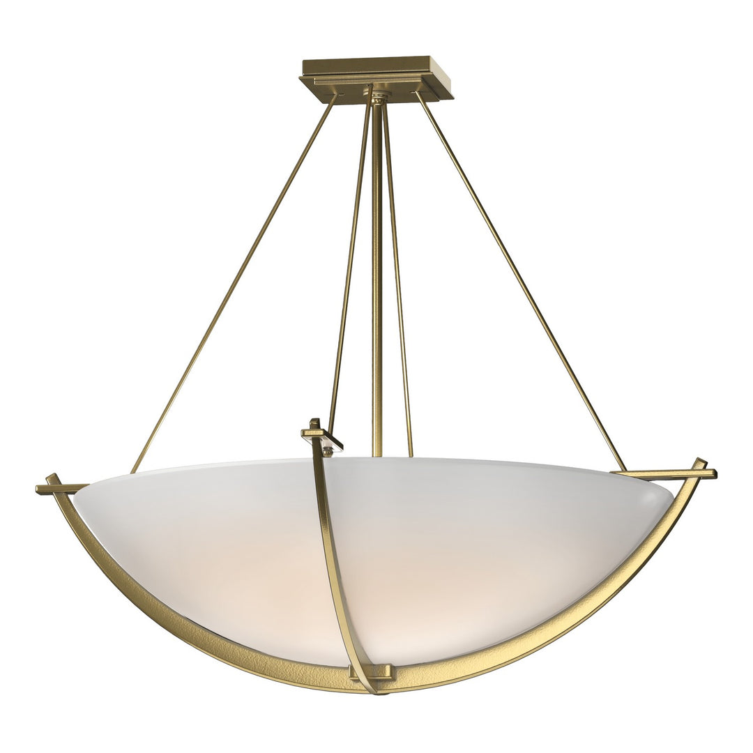 Hubbardton Forge Canada - 124560-SKT-86-GG0054 - Three Light Semi Flush Mount - Compass - Modern Brass